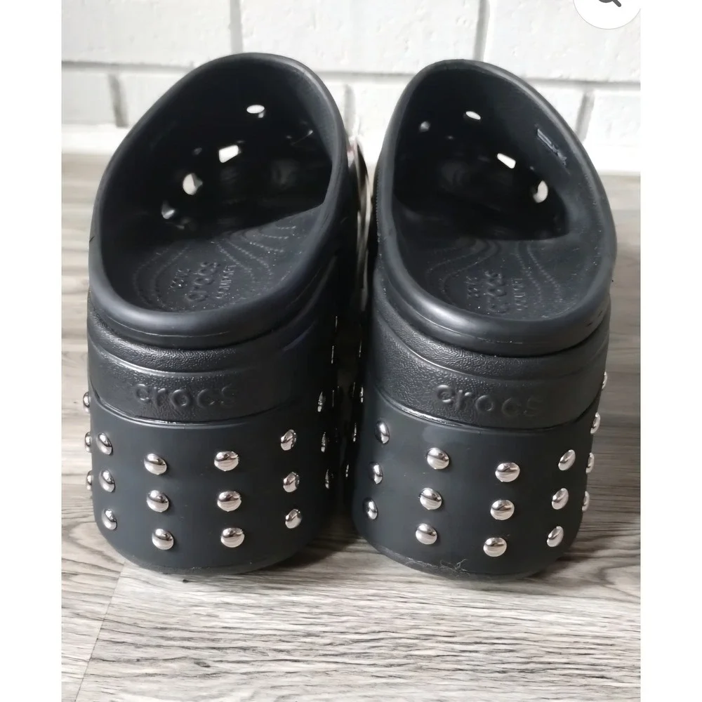Crocs Siren Studded‎ Clog Black Platform Heel Men's M11 W13